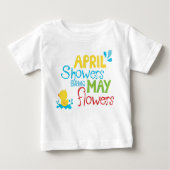 T-shirt Pour Bébé Avril Douche Apporter mai Fleurs (Devant)