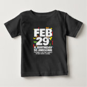 T-shirt Pour Bébé Awesome Anniversaire 2024 Leap Day Leap Année 29 f (Devant)