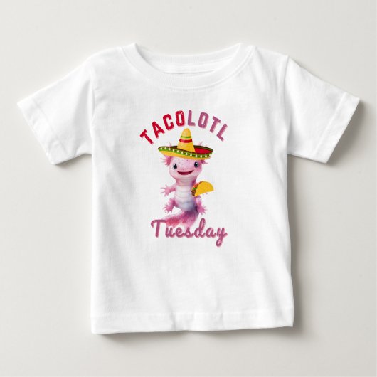 T-shirt Pour Bébé Axelotl Cute Taco Mardi Mexicain Axolotl Amusant (Devant)