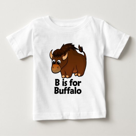 T-shirt Pour Bébé B est pour Buffalo (Devant)