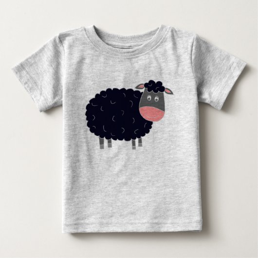 T-shirt Pour Bébé Baa Baa Black Sheep (Devant)