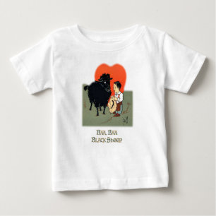 T-shirt Pour Bébé BAA BAA BLACK SHEEP - Nourrissons rimes pour jeune