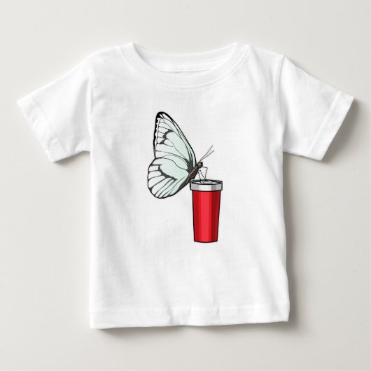 T-shirt Pour Bébé Babfly Drinking (Devant)