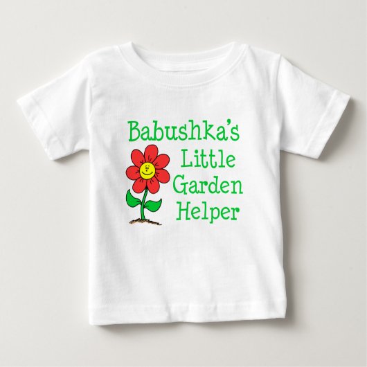 T-shirt Pour Bébé Babushka Little Garden Helper (Devant)