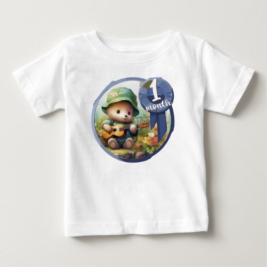 T-shirt Pour Bébé Baby - 1 month too (Devant)