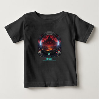 T-shirt Pour Bébé Baby Astronaut Space Mystery Red Planet Graphic