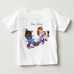T-shirt Pour Bébé Baby Boy Bubbles & Unicorns