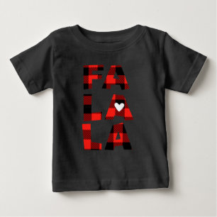 T-shirt Pour Bébé Baby Buffalo Plaid Shirt Fa La La Christmas Tee
