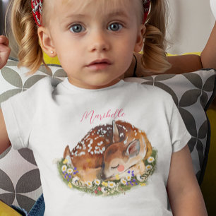T-shirt Pour Bébé Baby Deer Girl