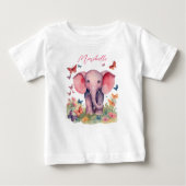 T-shirt Pour Bébé Baby Elephant Girl (Devant)