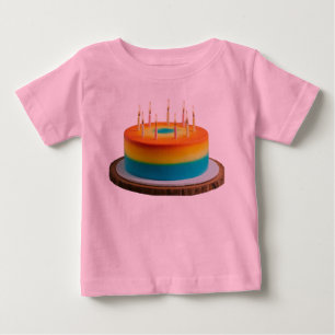 T-shirt Pour Bébé Baby Fine Jersey gâteau d'anniversaire