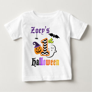 T-shirt Pour Bébé Baby First Halloween Chemise avec Citrouille