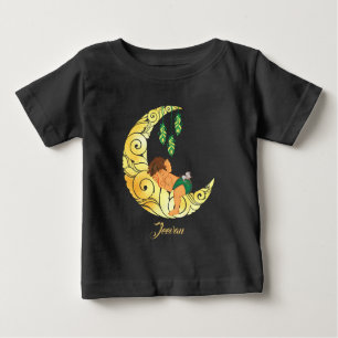 T-shirt Pour Bébé Baby Ganesha with golden moon and stars