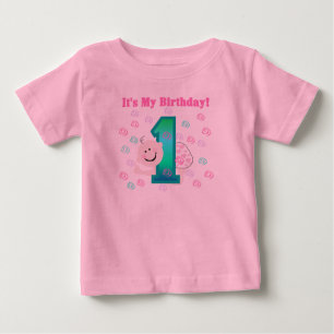 T-shirt Pour Bébé Baby Girl C'est mon 1er anniversaire