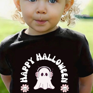 T-shirt Pour Bébé Baby Girl Ghost Happy Halloween Toddler Girl Patin