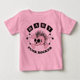 T-shirt Pour Bébé Baby Girl Punk Crâne