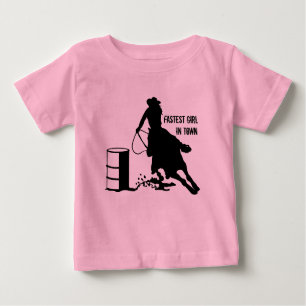 T-shirt Pour Bébé Baby Girl TuTu Cowgirl Barrel Racer