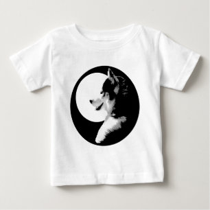 T-shirt Pour Bébé Baby Husky Chemise traîneau Chien Baby Tee - shirt