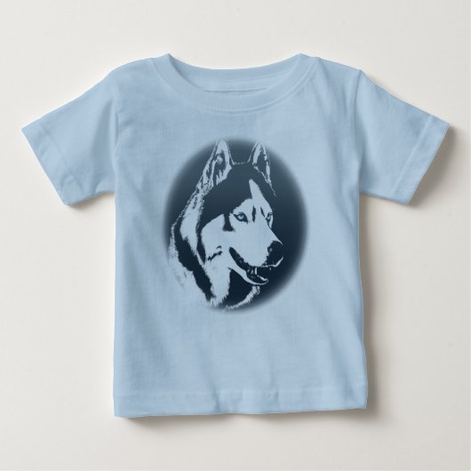 T-shirt Pour Bébé Baby Husky Romper Sibérien Husky Puppy Romper (Devant)