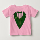T-shirt Pour Bébé Baby Leprechaun Irish Tuxedo (Devant)
