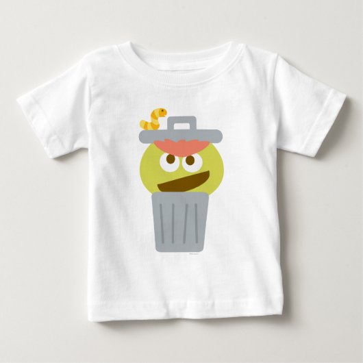 T-shirt Pour Bébé Baby Oscar the Grouch in Trashcan (Devant)