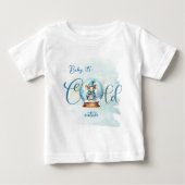 T-shirt Pour Bébé Baby shower à thème Snowglobe (Devant)