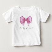 T-shirt Pour Bébé Baby Shower Arc-en-ciel Rose Féminin (Devant)