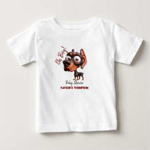 T-shirt Pour Bébé Baby shower de caricatures de chiens mignons pour