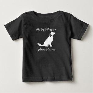 T-shirt Pour Bébé Baby shower de chiens Golden Retriever