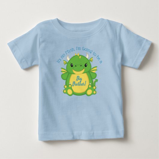 T-shirt Pour Bébé Baby shower de dragon bleu (Devant)