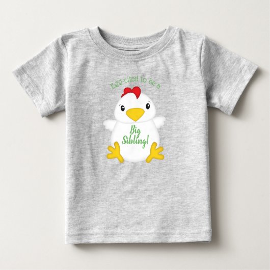 T-shirt Pour Bébé Baby shower de poulet (Devant)