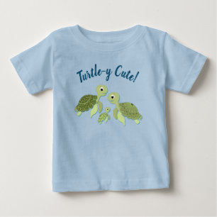 T-shirt Pour Bébé Baby shower de tortue de mer Co-Ed Genre Neutre