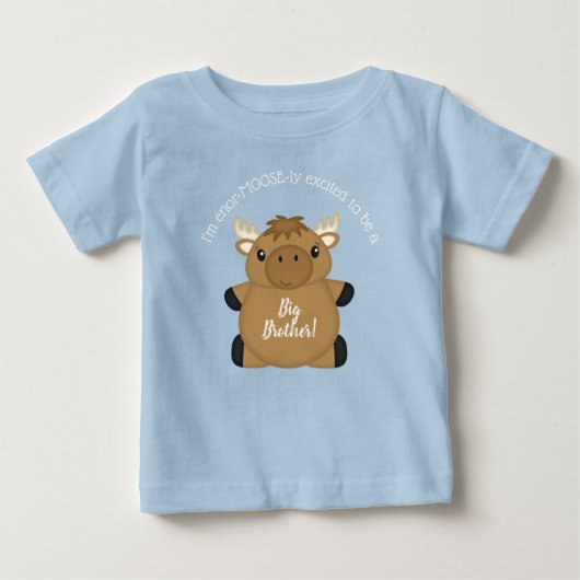 T-shirt Pour Bébé Baby shower d'orignal Garçon bleu (Devant)