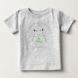 T-shirt Pour Bébé Baby shower Hippo