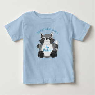 T-shirt Pour Bébé Baby shower Raccoon bleu