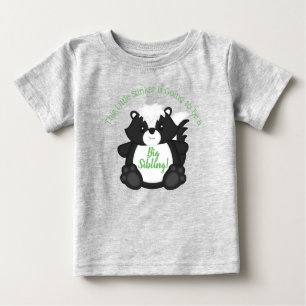 T-shirt Pour Bébé Baby shower Skunk Green