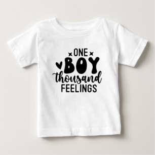 T-shirt Pour Bébé Baby Shower - Un Garçon, Mille Émotions