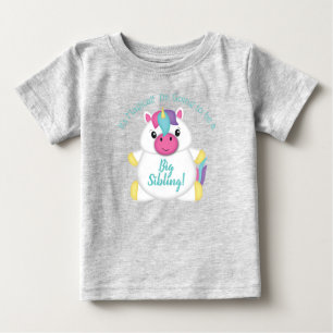 T-shirt Pour Bébé Baby shower Unicorn Turquoise