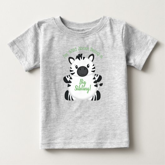 T-shirt Pour Bébé Baby shower Zebra (Devant)