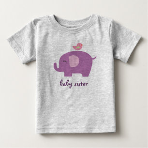 T-shirt Pour Bébé Baby Sister Elephant