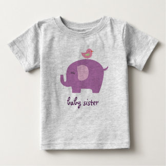 T-shirt Pour Bébé Baby Sister Elephant