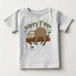 T-shirt Pour Bébé Baby Sloth Sleepy Time !