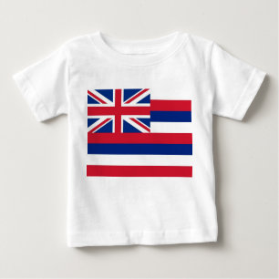 T-shirt Pour Bébé Baby T - Chemise avec Drapeau Hawaii