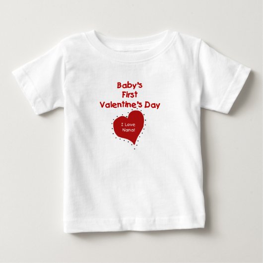T-shirt Pour Bébé Baby Valentine I Love Nana (Devant)
