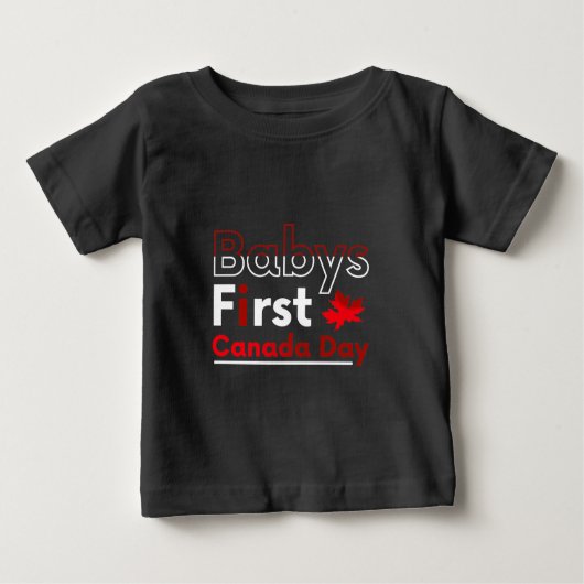 T-shirt Pour Bébé Babys first Canada day (Devant)