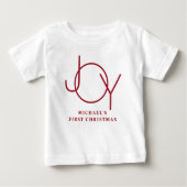 T-shirt Pour Bébé Baby's First Christmas  (Devant)
