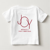 T-shirt Pour Bébé Baby's First Christmas  (Dos)
