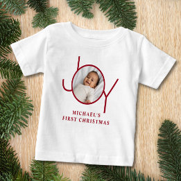 T-shirt Pour Bébé Baby's First Christmas 