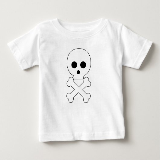 T-shirt Pour Bébé babywear de crâne (Devant)