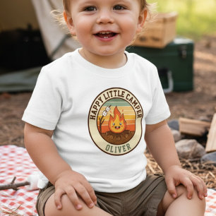 T-shirt Pour Bébé Badge de Petit Campeur Heureux